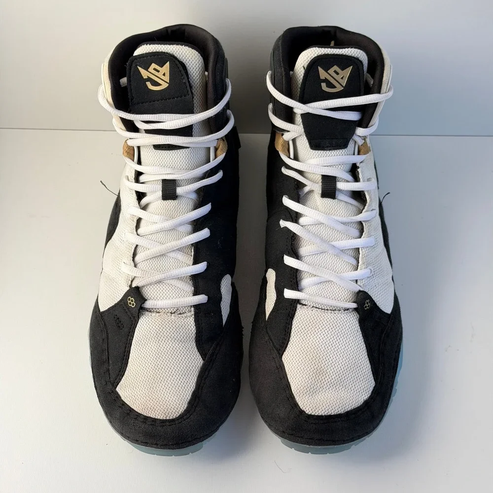 Rudis JB Alpha Wrestling Shoes Mens 13 White Black Gold Boxing Training